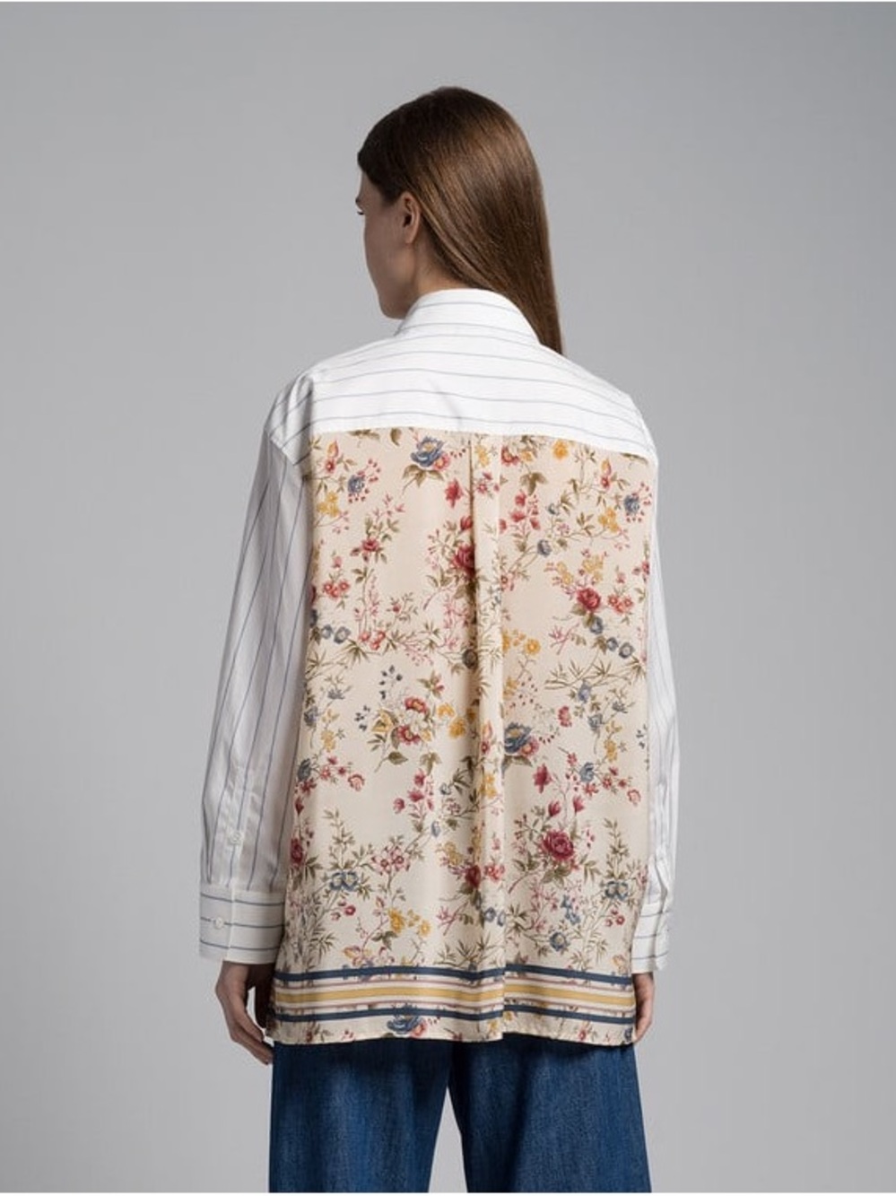 **Max Mara Weekend pinstripe COROLLA shirt with silk Media button-up